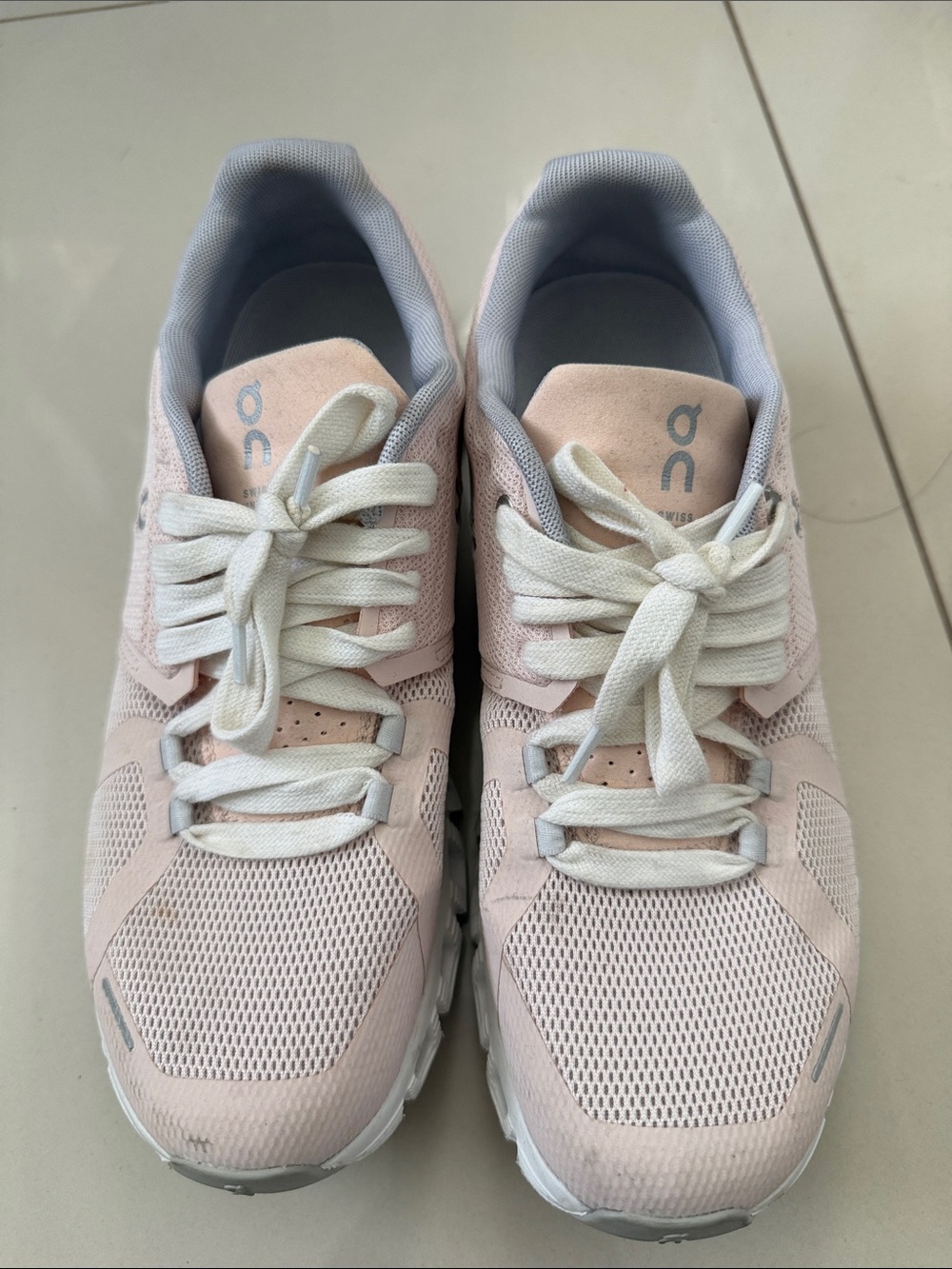 On Running Women's Pink Mesh Athletic Sneakers
